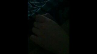 Step mom amateur amazing handjob under blanket make step son cum on her hands