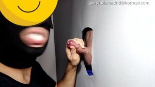 Boy 18 years old comes to Gloryhole, delicious milk.