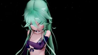 MMD 4k YamaKaze bikini Follow the Leader