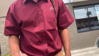 (Risking It All) Lucky McDonald’s Manager Fucks Unhappy Customer On Cafe Lobby Table