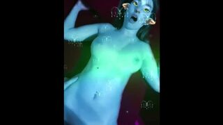 Fantasy- fucking with avatar filter on, loud moaning orgasm and cumshot on belly included