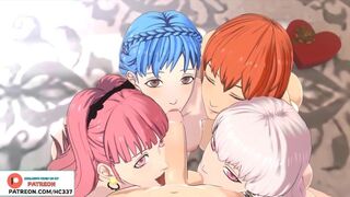 FIVE GIRLS BLOWJOB POW | HOTTEST HENTAI ANIMATION 4K 60FPS