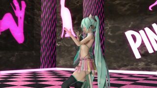 【MMD】Miku - PiNK CAT【R-18】