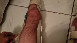 Paraplegic Putting Leg Braces On - First Person View