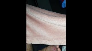 Step mom handjob under blanket make step son cum on her hands